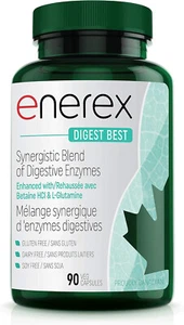 ENEREX - Digest Best - Optimum Blend of Digestive Enzymes 90 capsules - Picture 1 of 6