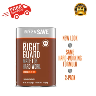 Spray desodorante deportivo Right Guard, original, 8,5 oz (paquete de 2) Foto 1 de 4