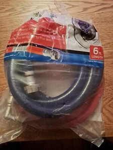 Homewerks 6 Fuß Heiß Kalt Waschmaschine Anschluss Schläuche 90 Grad Ellenbogen - Bild 1 von 1