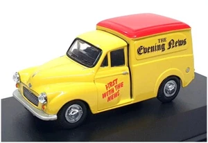 Oxford Diecast 1/43 Scale MM049 - Morris Minor Van Evening News - Yellow/Red - Picture 1 of 5