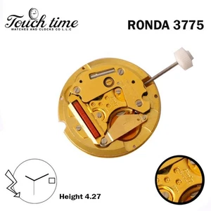 Ronda Harley 3775 Swiss Watch Movement-3 Hands- Gold Date Disk at 3-H:4.27mm. - Picture 1 of 3