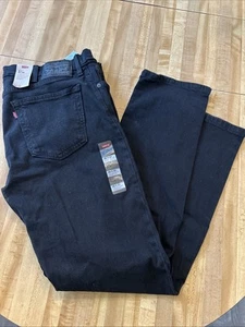 Pantalones de mezclilla de algodón elástico flexible calce ceñido 511 para hombre LEVI STRAUSS - 38x30 negros - Imagen 1 de 13