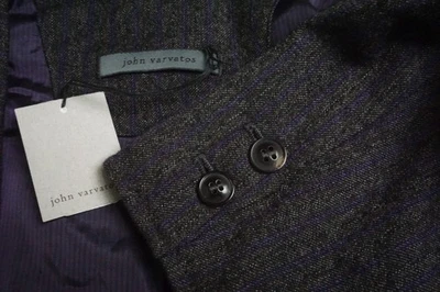 John Varvatos Chaqueta Suave Solapa de Pie Gris Púrpura Abrigo Deportivo Chaqueta 40 Nuevo Foto 1 de 4
