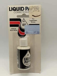 Flüssiges Papier Korrekturflüssigkeit Vintage Neu in Verpackung NEU 0,6 OZ selten - Bild 1 von 4