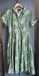 Collectif “Caterina” Pineapple Print Dress With Pockets & Belt - UK Size 14 - Picture 1 of 9