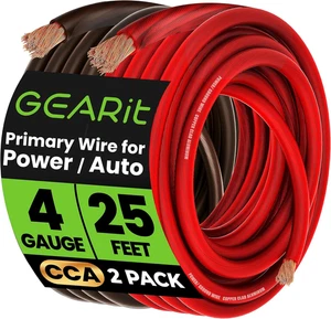 Gearit, 4 Stärke Kabel, für Kfz Strom/Masse, Batteriekabel, Auto Audio, Wohnmobil, - Bild 1 von 12