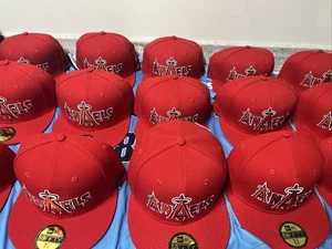 Los Angeles Angels Anaels Hat Banned New Era Fitted Cap In Stock 7 1/2 - Picture 1 of 5