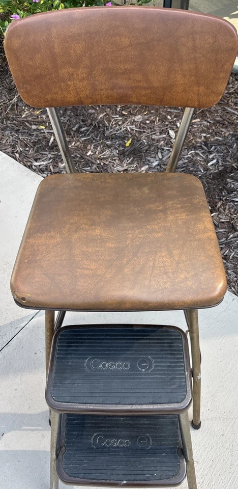 Silla taburete de metal de cocina Cosco vintage escalones plegables Foto 1 de 4