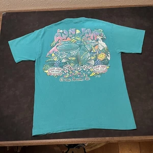 Vintage Ron Jon Surf Shop Shirt Mens Large Selvedge Pocket Anime Florida 1970s - Picture 1 of 19