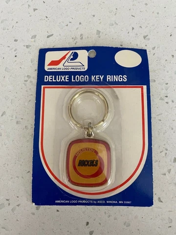 HOUSTON ROCKETS VINTAGE NBA BASKETBALL KEY RING KEY CHAIN NEW OLD STOCK NEW Cover