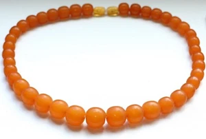 Vintage Amber Genuine Round Beads Necklace 33.3 g 波羅的海琥珀 - Picture 1 of 6