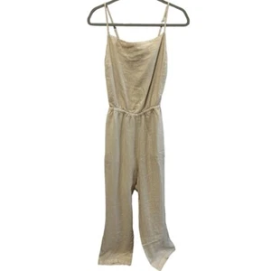 Bella Dahl NWT Women's Cami Sleeveless Open Back Linen Jumpsuit Sz L - Picture 1 of 9