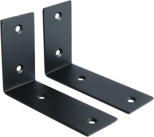 Staffe per Mensole Pesanti, Staffe Mensola Nero in Acciaio Inox Staffa Angolare, - Foto 1 di 12