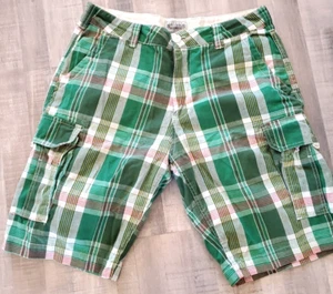 Vintage One Tough Brand OTB Cargo Shorts 32 kariert grün Skater Baggy Golf Retro - Bild 1 von 10