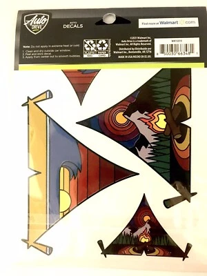 Auto Drive Ventana Auto Calcomanías Coloridas Camping Aire Libre Carpas 4 Pegatinas-SELLADAS- Foto 1 de 4