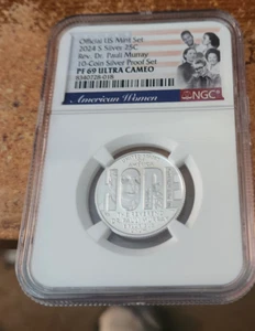 2024 s silver Rev Dr Pauli Murray quarter NGC PF 69 Ultra Cameo - Picture 1 of 2