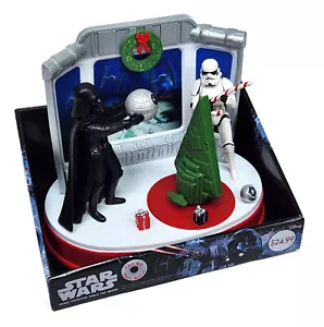 STAR WARS Christmas Musical Animated Table Top Decor Storm Trooper Darth Vader - Picture 1 of 5