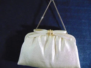 1950s After 5 Cocktail Bag/Evening Purse-Gold Metallic/Rhinestone Clasp-MWT-SALE - Picture 1 of 4