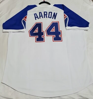 Camiseta AUTÉNTICA MAJESTIC HANK AARON TODAS LAS TALLAS ATLANTA BRAVES TBTC EE. UU. 6240 Foto 1 de 4