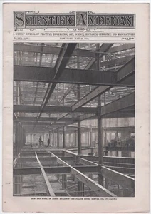 1892 SCIENTIFIC AMERICAN JOURNAL ART IRON STEEL PALACE HOTEL DENVER 16PP - Picture 1 of 6