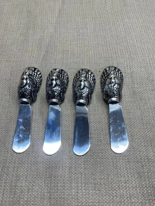 Boston Warehouse Thanksgiving Spreaders Set Of 4 Stainless Steel TURKEYS - Picture 1 of 14