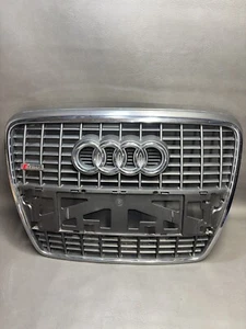 05-08 AUDI A6 FRONT GRILLE ASSEMBLY COVER INSERT MOLDING CHROME GRILLE OEM - Picture 1 of 12