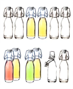 12x Bügelflasche 200ml Glas Likör Flaschen mit Bügelverschluss Schnaps Öl Saft - Bild 1 von 6