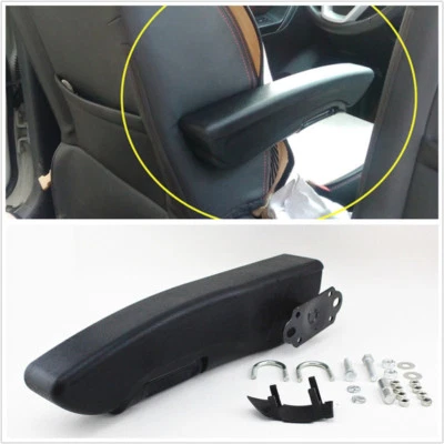 Acogedor Asiento Coche SUV Ajustable Consola Caja Apoyabrazos Apoyabrazos Negro Cuero PU Derecho Foto 1 de 4