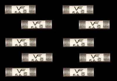 BUYAPART 5A BS1361 Consumer Unit Fuses (10 Pack) 5 Amp Lighting Circuit Cartridge Fuses