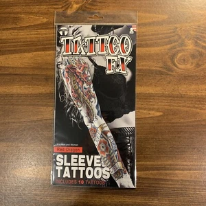 Tattoo FX Red Dragon Sleeve Tattoos (10) Brand New in Package Free Shipping - Picture 1 of 2