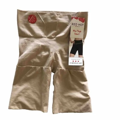 Spanx RED HOT Pequeño Corto Medio Muslo Suave Desnudo Beige Prendas Moldeadoras NUEVO con Etiquetas Foto 1 de 4