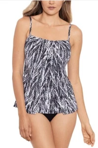 Miraclesuit Damen Chevron Python Jubiläum Tankini 2-teiliges Set Größe 10 neu mit Etikett 189 $ - Bild 1 von 9