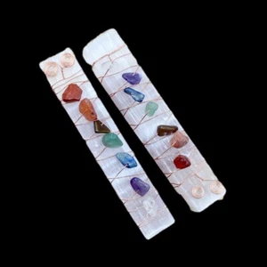 Natural Selenite Stone Healing Crystal Quartz Stick Chakra Energy Cleansing Wand - Picture 1 of 12