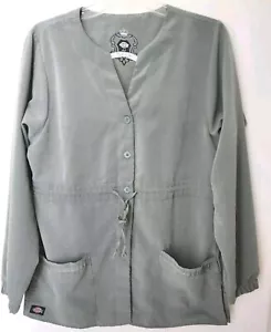 Dickies Women’s Scrub Top.Green . Long Sleeve. Button Up. Tie Waist. XSmall. - Picture 1 of 3