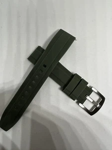 20mm Green Silicon Watch Strap Band Quick Release - Picture 1 of 4
