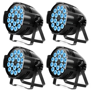 4PC 270W 18LED PAR Lights RGBW Stage Light DMX512 DJ Disco Party Club Show Light - Picture 1 of 14
