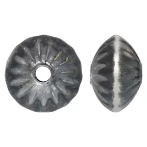 25 pz, Perline Disco Ondulato Argento, Perline Navajo Argento Sterling, Distanziatore, 925 - Foto 1 di 2