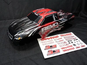 New Traxxas Nitro Revo 3.3 Red Black Painted Body Shell with Decals - Picture 1 of 6