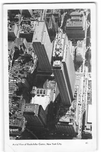 Postcard RPPC Aerial View of Rockefeller Center NYC Actual Photograph - Picture 1 of 2