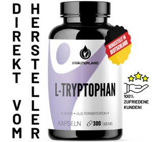 KRÄUTERLAND L Tryptophan Schlaf Kapsel 300 Stück vegan 100 % rein pflanzlich  - Bild 1 von 7