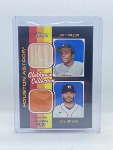 2020 Topps Heritage Clubhouse Collection Dual Relic Jose Altuve/Joe Morgan 39/70