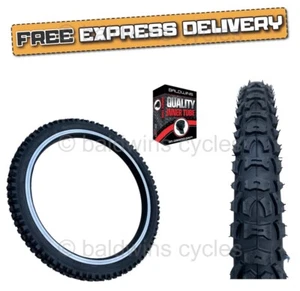 Baldys 18" Kids Mountain Bike TYRE & TUBE Off Road BMX Knobby Tread 18 x 2.125 - Picture 1 of 11