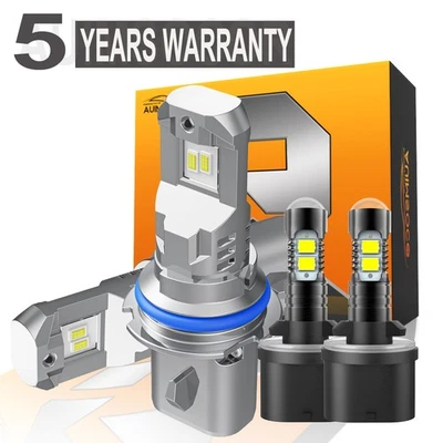 For Mercury Cougar XR-7 Sedan 2-Door 1991-1997 LED Headlight Fog Light Bulbs Kit - Image 1 of 4