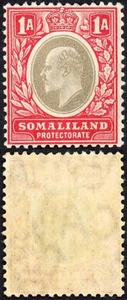 Somaliland SG46 1d Grey-black and red Wmk Mult CA M/M Cat 29 pounds - Picture 1 of 1