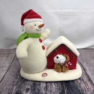 2011 Hallmark Deck The Halls Duo Jingle Pals Plush Singing Snowman & Dog -WORKS - Picture 1 of 8