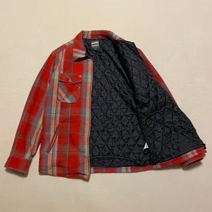 Momotaro Jeans Quilted Check Jacket Red Size 40 made in Japan - Picture 1 of 7