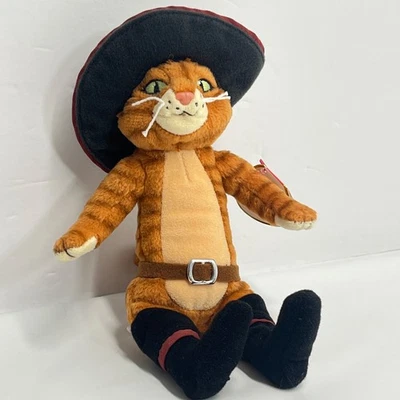 Ty Beanie Babies Gato con Botas Shrek the Third Peluche 8 Pulgadas Gato 2007 con etiquetas Foto 1 de 4