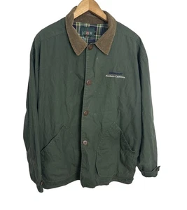 Vintage J Crew Microsoft Northern California Herren grün kariert gefütterte Jacke XL - Bild 1 von 7