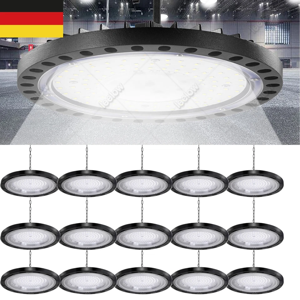 10x 500W UFO LED Hallenbeleuchtung Industrielampe High bay Hallenstrahler Lampe - Bild 1 von 4