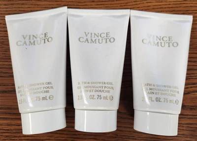 LOTE 3 PEÇAS GEL DE BANHO E CHUVEIRO VINCE CAMUTO NÃO LACRADO 2,5 fl oz EA (TOTAL 7,5 fl oz) - Imagem 1 de 3